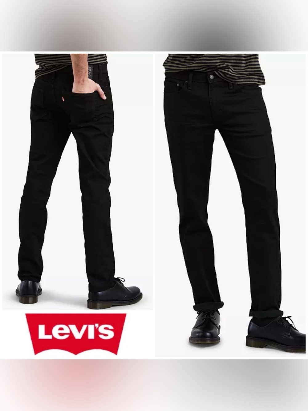 Levi's Men's Black Slim Straight Jeans